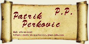 Patrik Perković vizit kartica